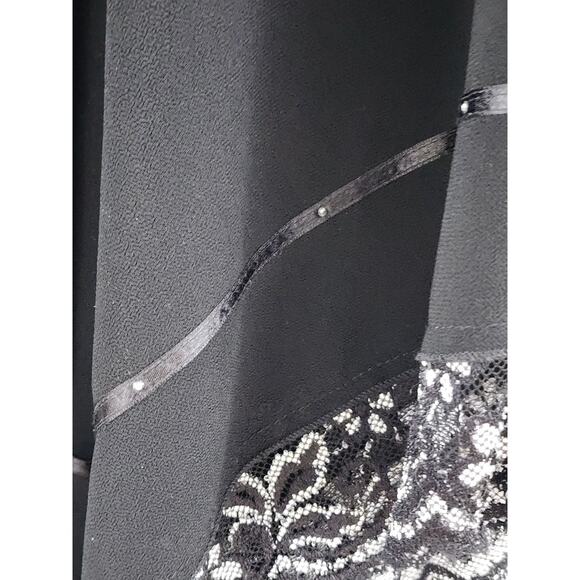 Black Lace Trim Sheer Skirt | Dark Romantic Witchy Goth Fairy Whimsy - Picture 8 of 11